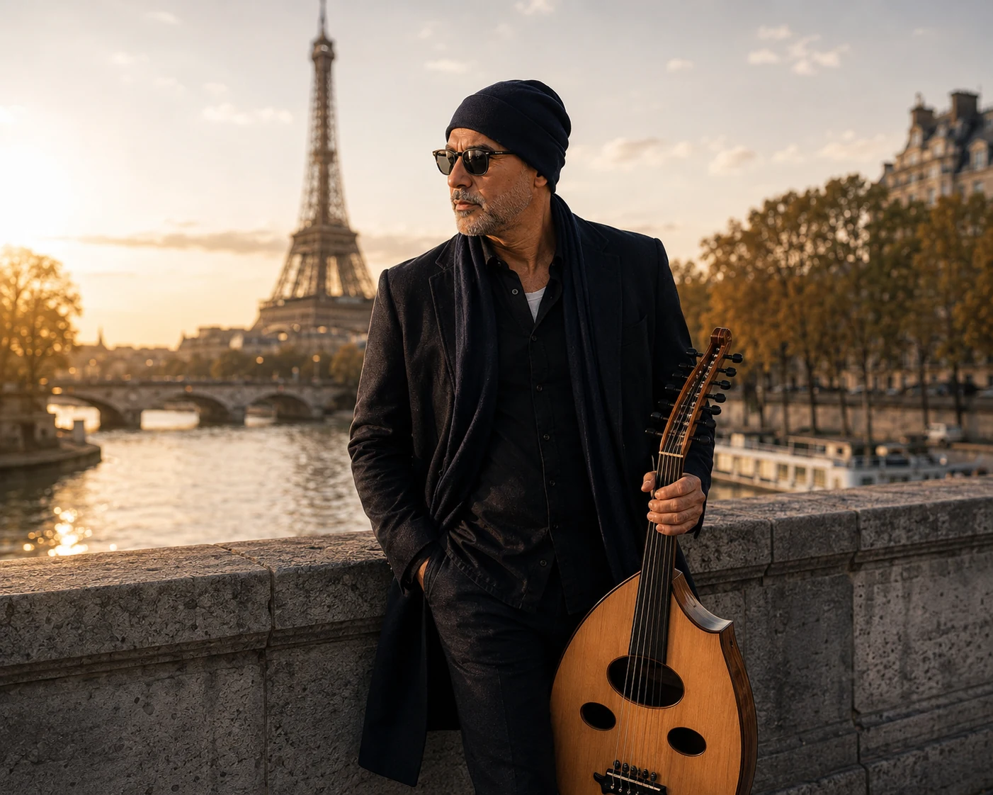 Mel M’Rabet with oud in Paris